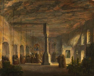 Innenansicht der St. Maximuskapelle in Salzburg (Petersfriedhof)